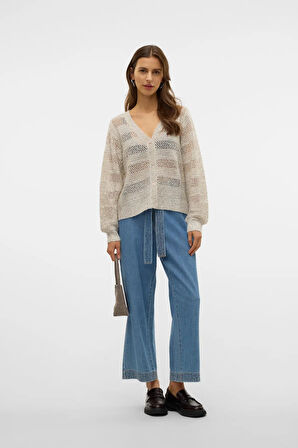 Vero Moda Kadın Vmleılanı Ajurlu Payetli Mevsimlik Hırka 10327775 Taş