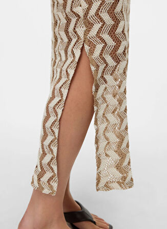 Vero Moda Yüksek Bel Krem Kadın Uzun Etek VMTIKKA HW ANKLE SKIRT JRS GA