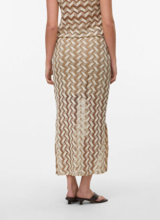 Vero Moda Yüksek Bel Krem Kadın Uzun Etek VMTIKKA HW ANKLE SKIRT JRS GA