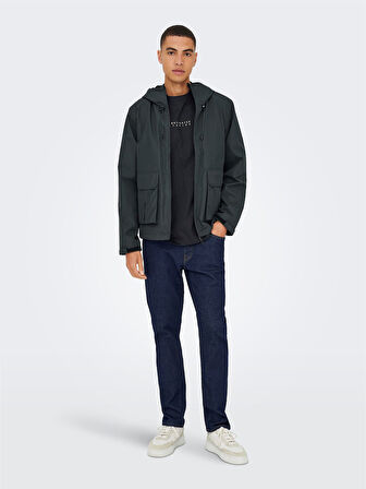 ONSDONNY LIFE WR JACKET OTW Erkek Black Mont - 22034725