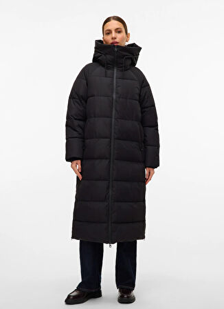 Vero Moda Siyah Kadın Mont VMELANOR LAURIE LONG COAT WRP GA BO