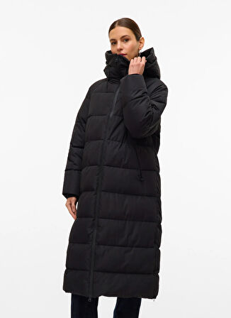 Vero Moda Siyah Kadın Mont VMELANOR LAURIE LONG COAT WRP GA BO