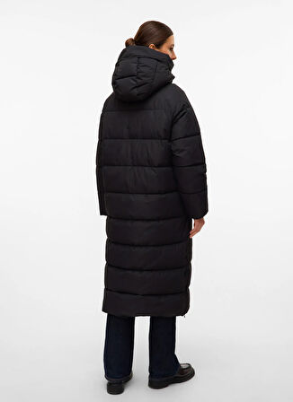 Vero Moda Siyah Kadın Mont VMELANOR LAURIE LONG COAT WRP GA BO