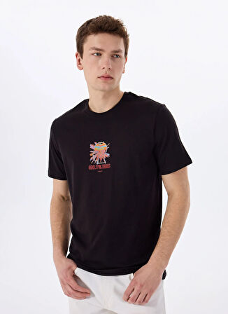 Only & Sons O Yaka Baskılı Siyah Erkek T-Shirt ONSMIND ONS LOGO REG SS TEE CS