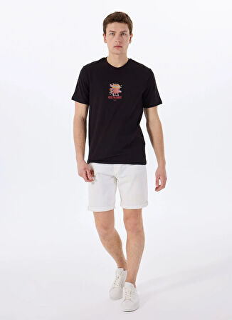 Only & Sons O Yaka Baskılı Siyah Erkek T-Shirt ONSMIND ONS LOGO REG SS TEE CS