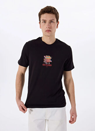 Only & Sons O Yaka Baskılı Siyah Erkek T-Shirt ONSMIND ONS LOGO REG SS TEE CS