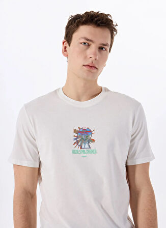 Only & Sons O Yaka Baskılı Beyaz Erkek T-Shirt ONSMIND ONS LOGO REG SS TEE CS