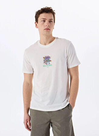 Only & Sons O Yaka Baskılı Beyaz Erkek T-Shirt ONSMIND ONS LOGO REG SS TEE CS