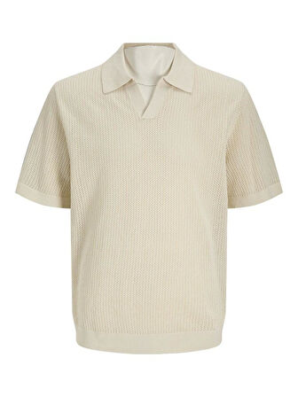 Jack Jones Bluolıver Knıt Splıt Neck Erkek Tiriko Polo Yaka Tişört 12275521