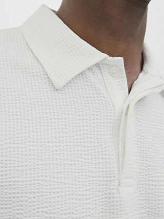 Jack Jones Sago Textured Erkek Polo Yaka Tişört 12276735