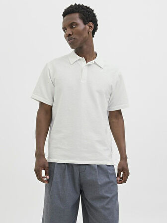 Jack Jones Sago Textured Erkek Polo Yaka Tişört 12276735