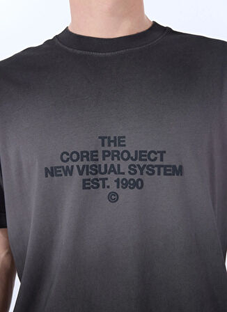 Jack & Jones Bisiklet Yaka Siyah Erkek T-Shirt 12276661_JCOHORIZON FADE SPRAY TEE