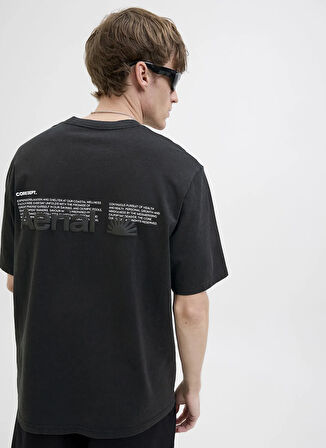 Jack & Jones Bisiklet Yaka Siyah Erkek T-Shirt 12276738_JCOINFINITY SUN BACK TEE S