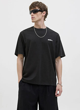 Jack & Jones Bisiklet Yaka Siyah Erkek T-Shirt 12276738_JCOINFINITY SUN BACK TEE S