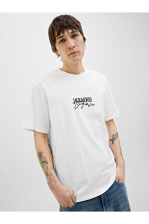 Jack & Jones 12276784 Joralmerıa Brandıng Tee Ss Crew Neck Erkek T-Shirt