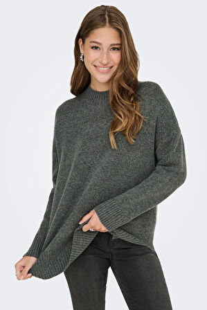 Only Kadın Onlhazel Yarım Balıkçı Oversize Yünlü Örme Kazak 15352853 Yeşil