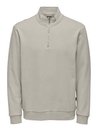 ONSCERES HALF ZIP SWEAT NOOS Erkek Gri Sweatshirt - 22019055
