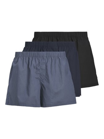 JACMILANO WOVEN 3'LÜ GRİ LACİVERT SİYAH BOXER 12281678