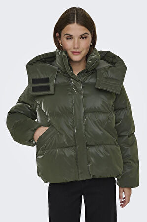 ONLY Bergen Life Oversize Kadın Puffer Mont Şişme Kışlık Ceket 