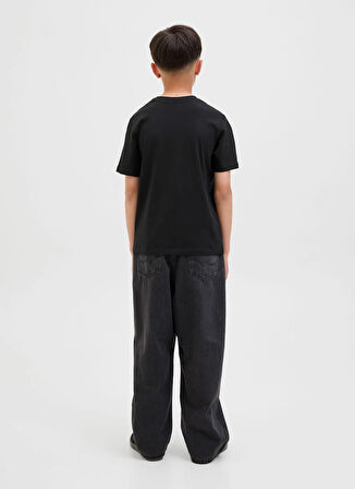Jack & Jones Baskılı Siyah Erkek Çocuk T-Shirt 12281852