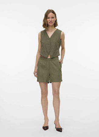 Vero Moda Yeşil Kadın Yelek VMCAIA SL VEST WVN NOOS