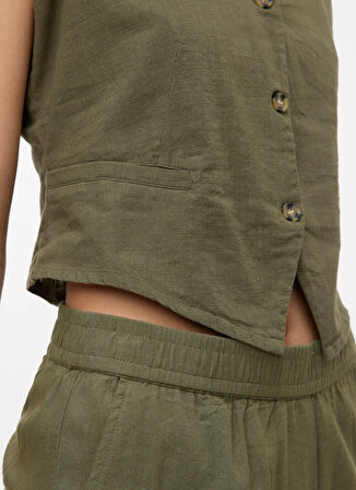 Vero Moda Yeşil Kadın Yelek VMCAIA SL VEST WVN NOOS