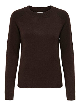 ONLRICA LIFE L/S PULLOVER KNT NOOS Kadın Kahverengi Kazak - 15204279