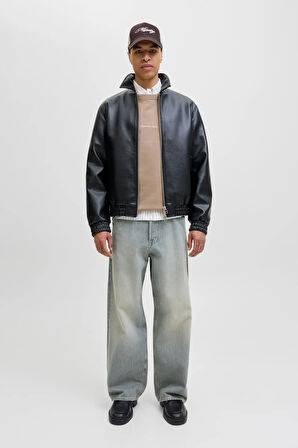 Jack & Jones Erkek Jornorrebro Rahat Kalıp Bisiklet Yaka Sweatshirt 12282893 Mocha