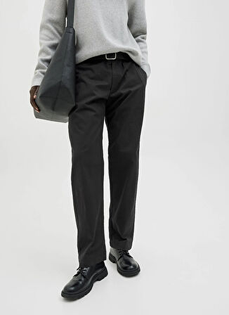 Jack & Jones Bol Paça Siyah Erkek Kargo Pantolon 12282549_JPSTKANE ROCCO HYBRID JOGG