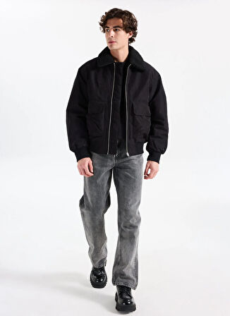 Jack & Jones Siyah Erkek Mont 12282951_JORINWOOD BOMBER JACKET