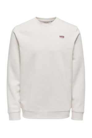 Only & Sons Dawson Bisiklet Yaka Erkek Krem Sweatshirt - 22033193