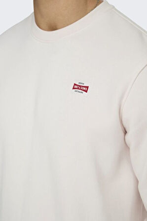 Only & Sons Dawson Bisiklet Yaka Erkek Krem Sweatshirt - 22033193