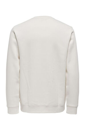 Only & Sons Dawson Bisiklet Yaka Erkek Krem Sweatshirt - 22033193