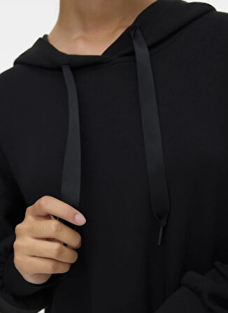Vero Moda Kapüşon Yaka Düz Siyah Kadın Sweatshırt VMHALI LS HOODIE JRS GA BOO