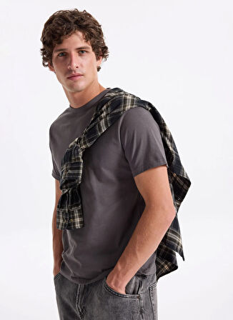 Jack & Jones Bisiklet Yaka Gri Erkek T-Shirt 12283659_JORSTYLING ICON TEE SS CN