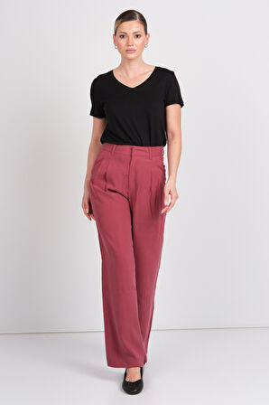 Only Kadın Onlnıca Rahat Kalıp Bol Paça Cepli Pantolon 15348747 Gül Kurusu