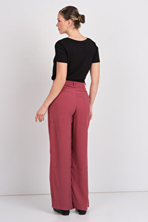 Only Kadın Onlnıca Rahat Kalıp Bol Paça Cepli Pantolon 15348747 Gül Kurusu