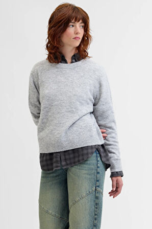 Jack & Jones Jxevi Crew Neck Knit Kadın Kazak