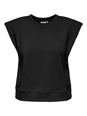 ONLUMA S/L O-NECK UB SWT Kadın Siyah Sweatshirt - 15351053