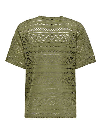 ONLANIRI S/S O-NECK TOP JRS Kadın Yeşil T-Shirt - 15350242
