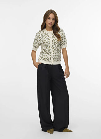 Vero Moda Bisiklet Yaka Normal Çok Renkli Kazak Kadın VMTRES BIEN 2/4 O-NECK CARDIGAN
