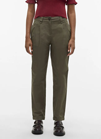 Vero Moda Orta Bel Regular Fit Yeşil Kadın Pantolon VMCHIRA MW BARREL PANT