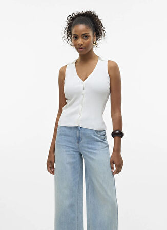 Vero Moda Beyaz Kadın Yelek VMCHIRA SL WAISTCOAT