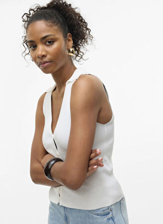 Vero Moda Beyaz Kadın Yelek VMCHIRA SL WAISTCOAT