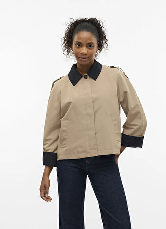 Vero Moda Normal Krem Kadın Ceket VMLUCIA MARIA SHORT JACKET