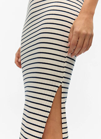 Vero Moda Bisiklet Yaka Beyaz Uzun Kadın Elbise VMSEA SS 7/8 DRESS JRS