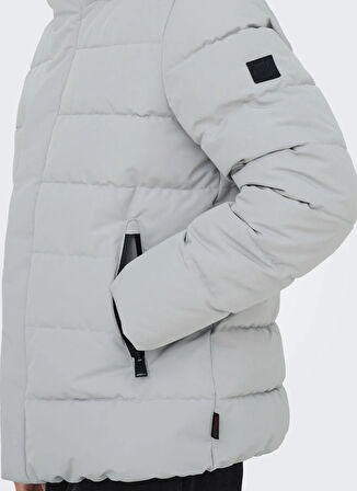 Only & Sons Açık Gri Erkek Mont ONSCAYSON PUFFA OTW NOOS