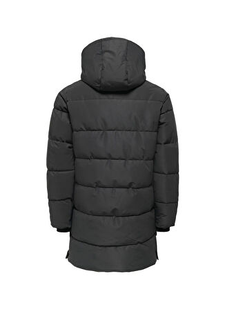 Only & Sons Antrasit Erkek Mont ONSCARL LIFE LONG QUILTED COAT OTW
