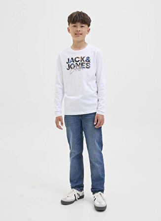 Jack & Jones Normal Bel Mavi Erkek Çocuk Denim Pantolon 12284345