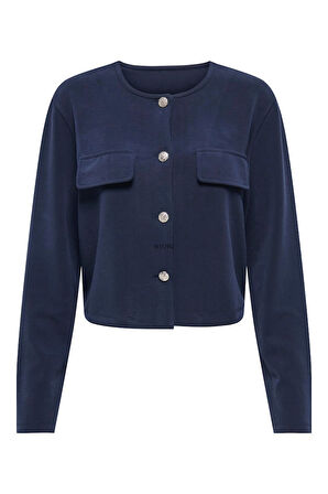 JDY Kadın Jdygarzelle Düğmeli Uzun Kollu Hırka 15352557 Lacivert